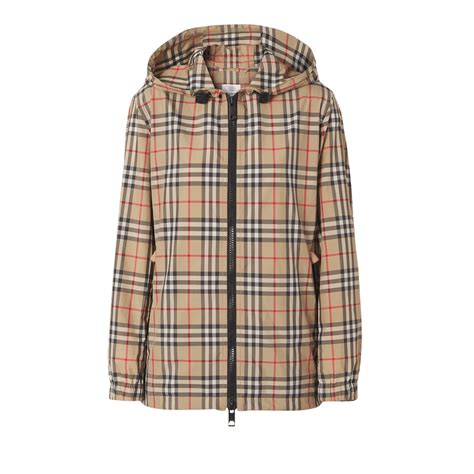 Burberry Everton Vintage Check Hooded Jacket 'Archive Beige'